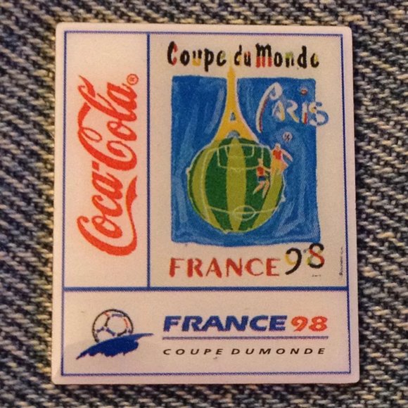 Lot of 7 World Cup Soccer ~ Football Pins ~ 1998 ~ Stadium Cities ~ Coca Cola - Picture 2 of 8